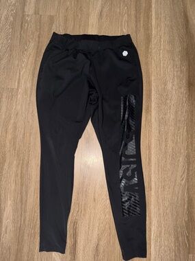 Asics Black Leggings with Side Logo Panel